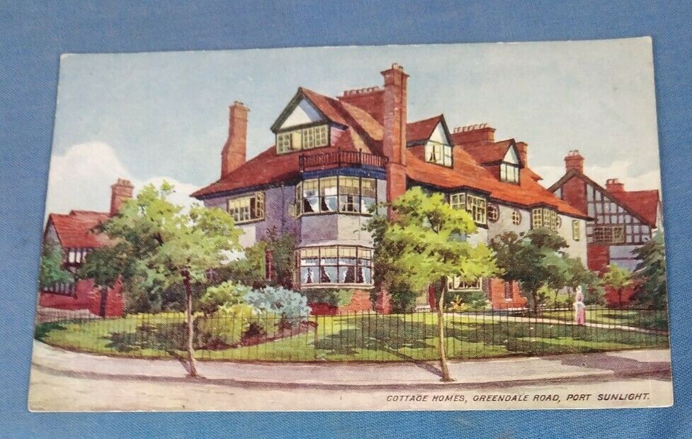 Vintage Postcard Cottage Homes Greendale Road Port Sunlight K1C