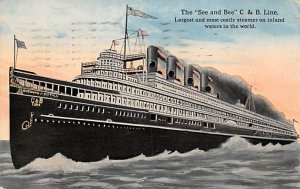 See and Bee Between Buffalo, Cleveland and Chicago C & B Line Ship 1915 