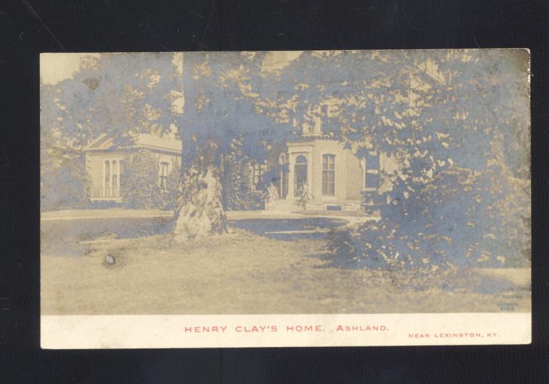 RPPC ASHLAND KENTUCKY HENRY CLAY'S HOME VINTAGE KY. REAL PHOTO POSTCARD