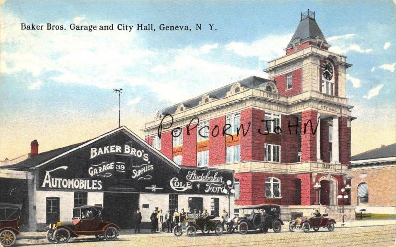 Geneva Ny Baker Bros Studebaker Cole Ford Auto S Garage City Hall