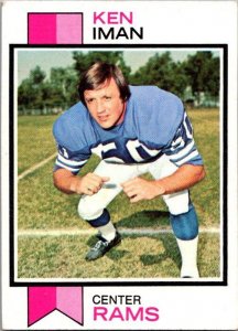 1973 Topps Football Card Ken Iman Los Angeles Rams sk2567