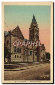 Old Postcard Munster L & # Protestant 39eglise