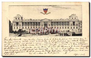 Old Postcard Paris View of the large frontage Du Vieux Louvre