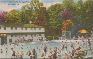 Postcard Crystal Pool Rocky Springs Park Lancaster PA