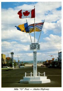 Canada British Columbia Dawson Creek Alaska Highway Mile O Post Marker