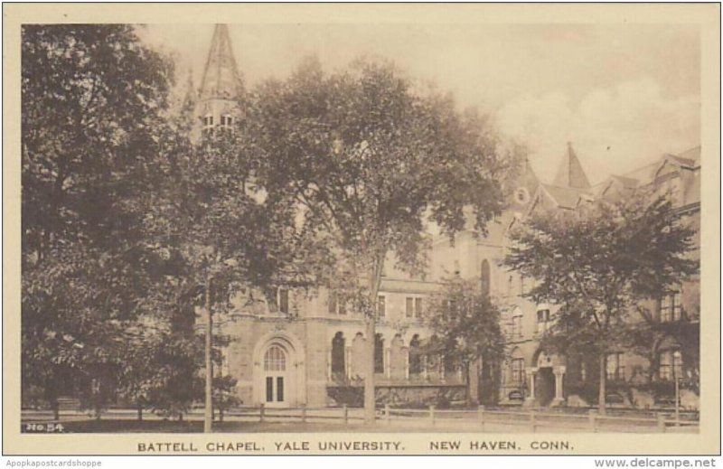 Connecticut New Haven Battell Chapel Yale University  Albertype