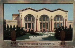 1915 Panama Pacific Expo San Francisco No Elevation Machinery Hall Postcard