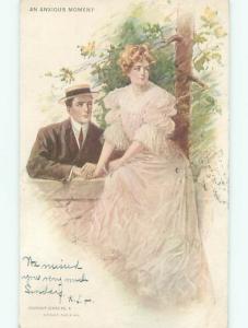 Divided-Back ROMANTIC COUPLE Great Postcard AA7594