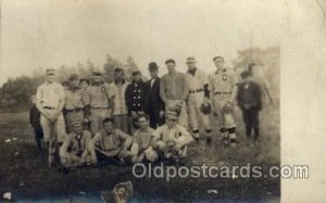 Baseball Real Photo Unused creases with wear right top corner, light corner w...