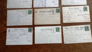 18 Post cards from 1900 to 1915 Many Embossed