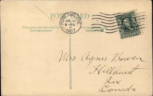 Seaside Oregon OR Canoe Hand Colored 1900s-10s Postcard