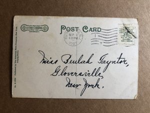 Posted 1907 divided back postcard Franklin Ave, Hasbrouck Heights, NJ