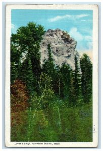 1948 Scenic View Lovers Leap Mackinac Island Michigan Antique Vintage Postcard