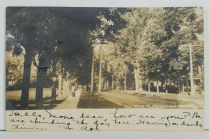 RPPC Main Street UNADILLA NEW YORK 1906  to Lebanon Pa Real Photo Postcard P7 
