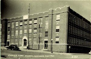 RPPC Junior High school Anaconda Montana Real Photo Postcard Cecil B Nixon