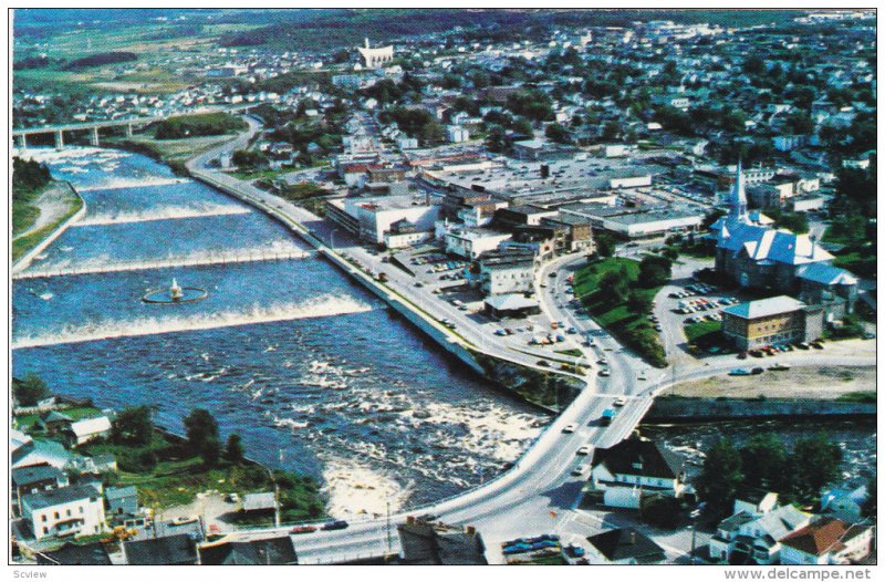 Aerial View, River, ALMA, Quebec, Canada, 40-60´s