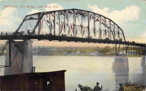 Pulaski County Free Bridge Little Rock Arkansas 1910c postcard
