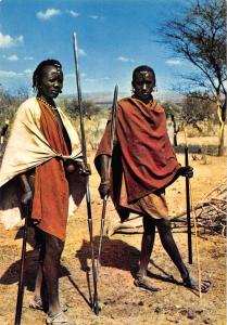 BR100565 kenya masai warriors   types  folklore costumes africa