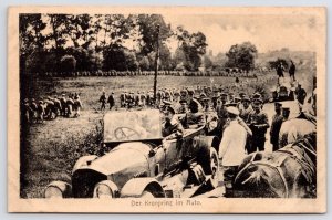 Crown Prince Wilhelm~Automobile w/Officer Chauffeur~WWI German Royalty Review