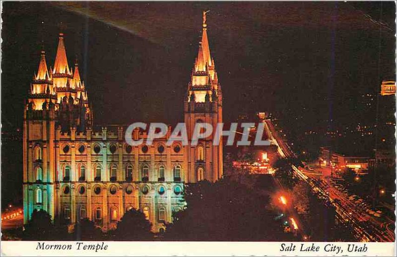 Modern Postcard Mormon Temple Salt Lake City Utah