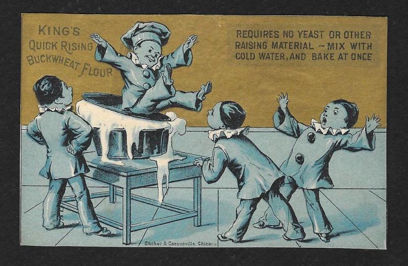 VICTORIAN TRADE CARD King's Quick Rising Flour