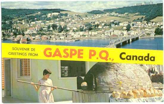 Souvenir De Greetings From Gaspe, Quebec, Canada, Chrome