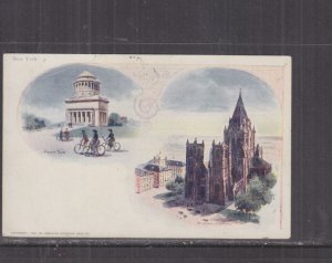 NEW YORK, GRANT'S TOMB, St. JOHN'S CATHEDRAL, 1900 ppc., New York to Germany.