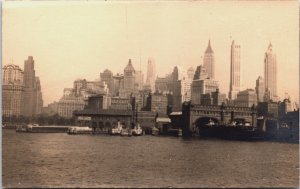 Aerial View Of Lower Manhattan New York City RPPC C176