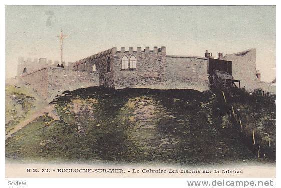 Boulogne Sur MER , France , 00-10s : Le Calvaire des marins sur la falaise!