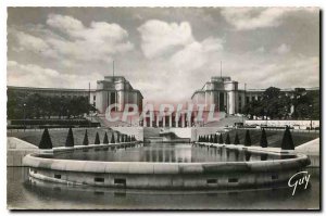 Old Postcard Paris and Wonders The Palais de Chaillot seen gardens