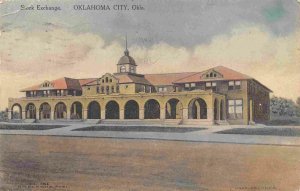 Stock Exchange Oklahoma City OK 1910 hand colored postcard