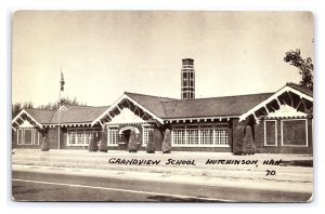 Postcard Grandview School Hutchinson Kan. Kansas