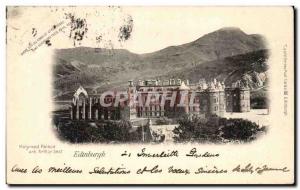 Old Postcard Scotland Edinburgh Holyrood Palace and Arthur's Seat