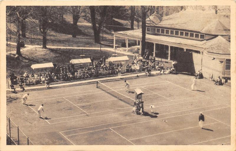 Hot Springs Virginia~The Homestead Resort~Tennis Match~Players & Crowd~Postcard