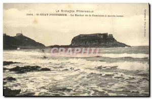 Old Postcard St Quay Portrieux The Rock of the Countess Maree Basse