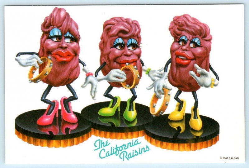 3 Postcards CALIFORNIA RAISIN Advertising Heard It Through the Grapevine 4x6