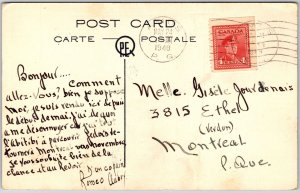 1948 Amos Sud-Est Studio B.D. Veillette Abitibi Quebec Canada Posted Postcard 