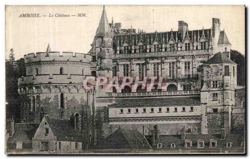 Old Postcard Amboise Chateau