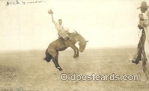 Cowboy Riding Bronco Western Cowboy, Cowgirl Unused Jack Brown written on front