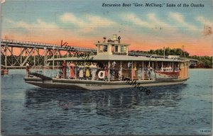 Excursion Boat Gov. McClurg Lake of the Ozarks MO Postcard PC335