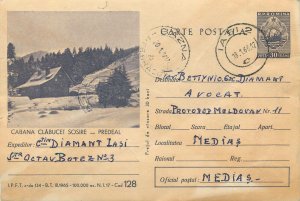 Romania postal stationery postcard Clabucet cottage Predeal