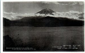 1940s View of Mount Fuji with Lakes Japan Postcard