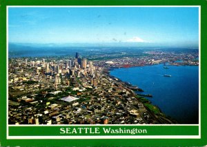 Washington Seattle Aerial View Looking South