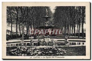 Old Postcard Laval Square Promenades