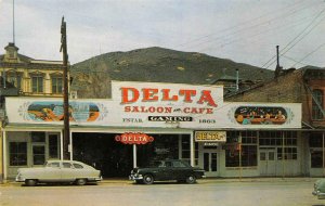 THE DELTA Saloon & Cafe VIRGINIA CITY, NV Western Bar c1950s Vintage Postcard