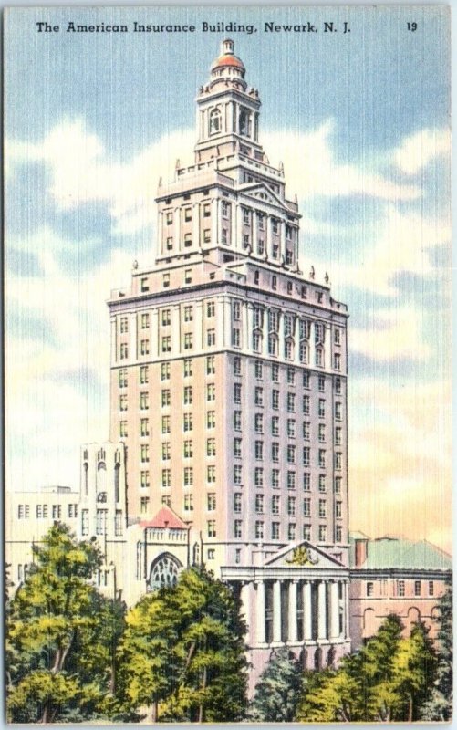 Postcard - The American Insurance Building - Newark, New Jersey