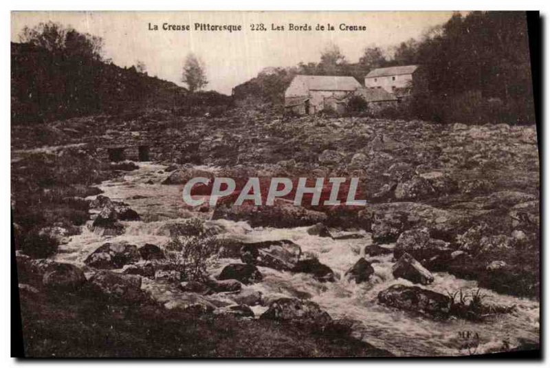 Old Postcard Creuse Picturesque The Banks of The Crense