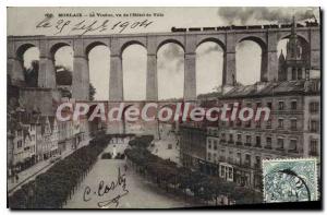 Old Postcard Morlaix Viaduct seen from the town hall