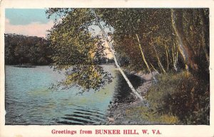 Bunker Hill West Virginia Greetings Water Front Vintage Postcard JF685454