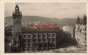 Czech Republic, Prague, RPPC, La Place De La Vieille Ville, Photo